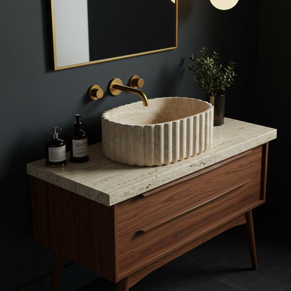 Capri Luxe Marble Vanity Set – Mid-Century Modern M3F001