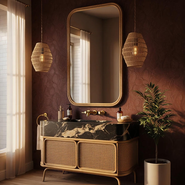 Wall Mounted Picasso Marble Sink, Natural Stone Sink Basin for Bathroom Vanity, Floating Marble Vanity Top, Luxury Bathroom Decor M3F88 hover