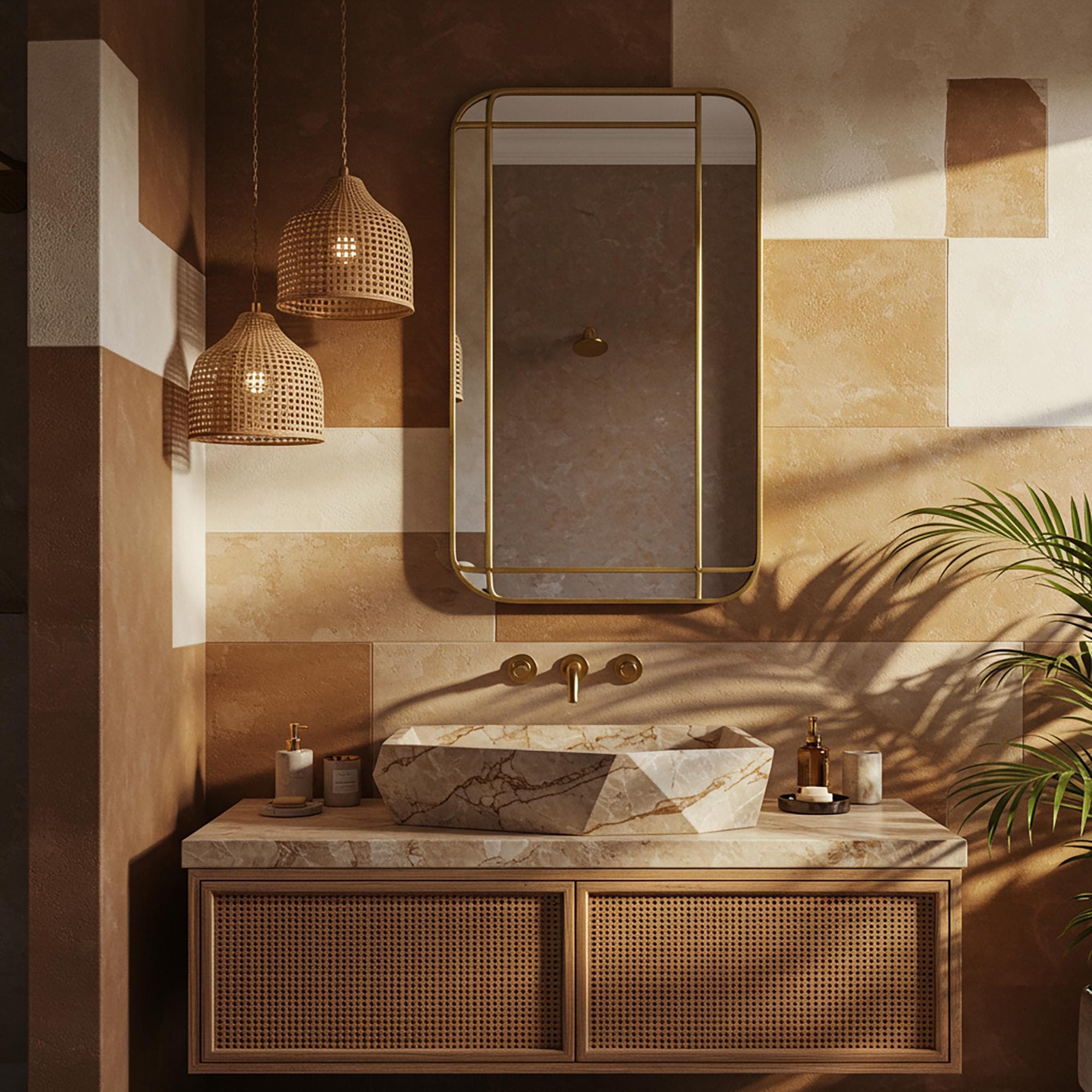 Natural Stone Sink Calacatta Gold Marble Sink Basin