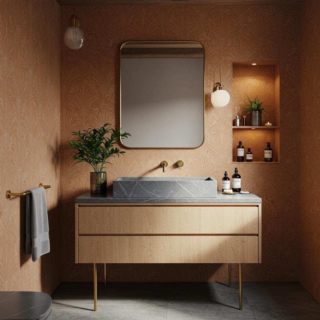 Pietre Notte Grey Marble Vanity Sink
