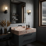Wall Mount Sink In Pink Violet Marble