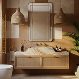 Wall Mounted Sink In Calacatta Gold Marble