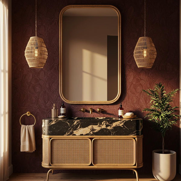 Wall Mounted Picasso Marble Sink, Natural Stone Sink Basin for Bathroom Vanity, Floating Marble Vanity Top, Luxury Bathroom Decor M3F88